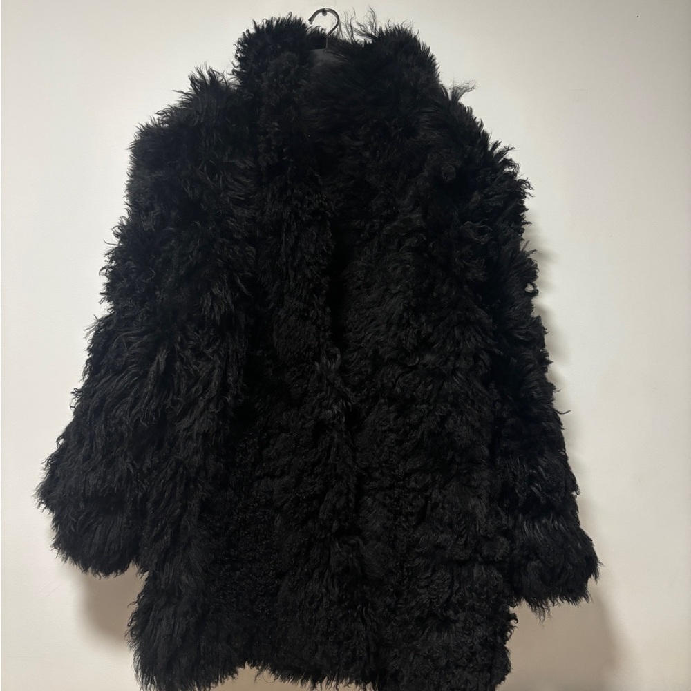 IRO Black Real Fur Jacket